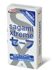 Презервативы Sagami Xtreme Ultrasafe с двойным количеством смазки - 10 шт. - Sagami - купить с доставкой в Химках