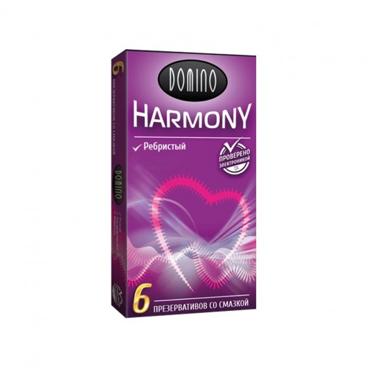 Презервативы с рёбрышками Domino Harmony - 6 шт. - Domino - купить с доставкой в Химках