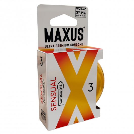 Презервативы анатомической формы Maxus Sensual - 3 шт. - Maxus - купить с доставкой в Химках