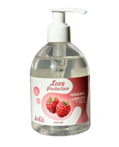 Лубрикант на водной основе Love Protection Raspberry с ароматом малины - 300 мл. - Lola Games - купить с доставкой в Химках