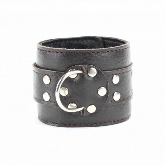 Кожаные наручники на металлической цепочке - БДСМ Арсенал - купить с доставкой в Химках