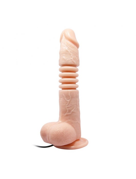 Телесный вибратор с вращением и поступательными движениями Thunder Up - 22 см. - Baile