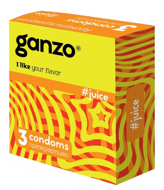 Ароматизированные презервативы Ganzo Juice - 3 шт. - Ganzo - купить с доставкой в Химках