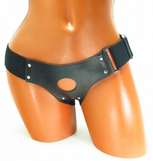 Трусики для страпона коричневого цвета - БДСМ Арсенал - купить с доставкой в Химках