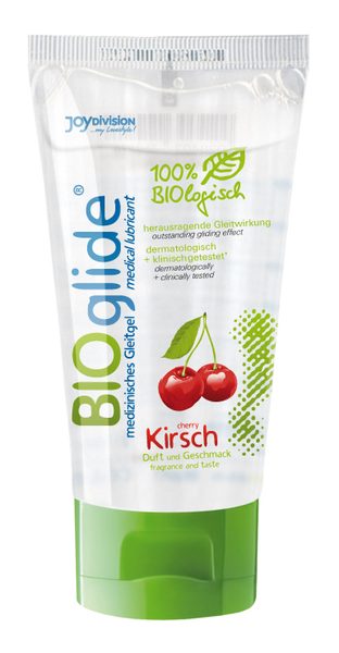 Гель-лубрикант на водной основе с ароматом вишни BIOglide Kirsch - 80 мл. - Joy Division - купить с доставкой в Химках