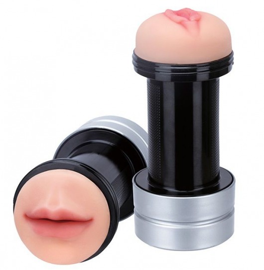 Двусторонний мастурбатор REALSTUFF 2 IN 1 HUMMER MOUTH   VAGINA - ротик и вагина - Dream Toys - в Химках купить с доставкой