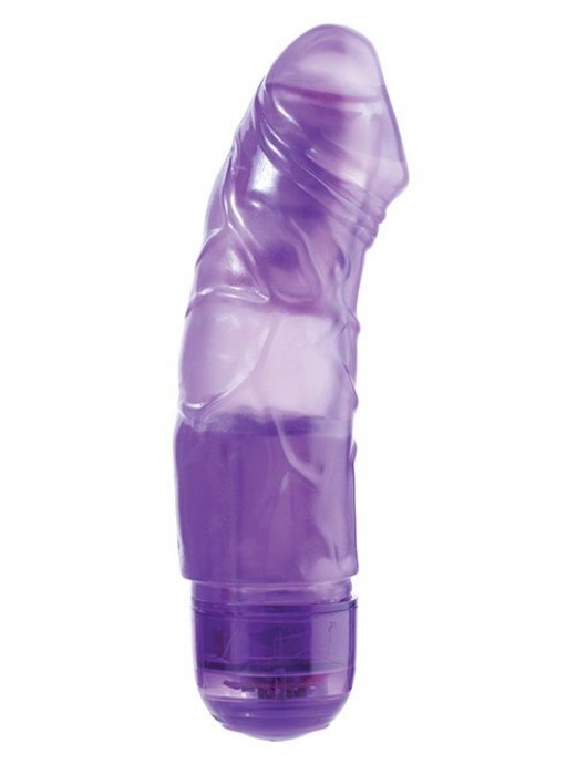 Фиолетовый вибромассажёр JELLY JOY 6INCH 10 RHYTHMS - 15 см. - Dream Toys