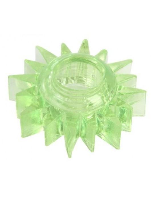 Зеленое эрекционное кольцо-солнце - Toyfa Basic - в Химках купить с доставкой