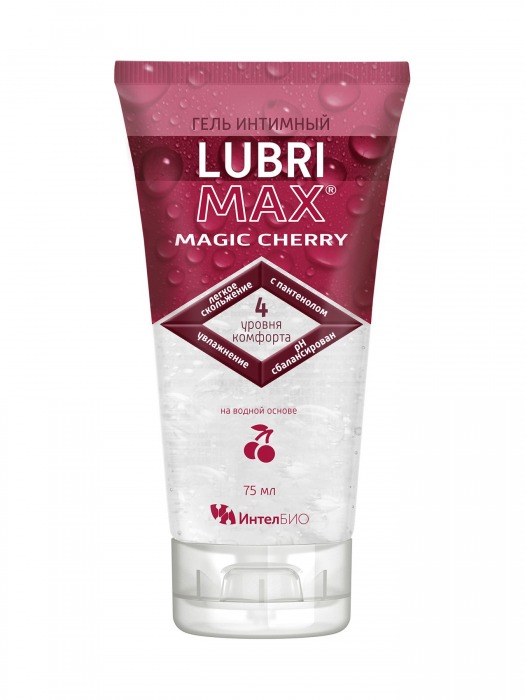 Интимный гель-смазка на водной основе Lubrimax Magic Cherry - 75 мл. - ИнтелБИО - купить с доставкой в Химках
