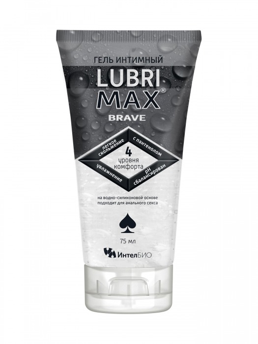 Водно-силиконовый интимный гель-смазка Lubrimax Brave - 75 мл. - ИнтелБИО - купить с доставкой в Химках