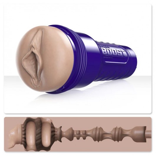Телесный мастурбатор-вагина Fleshlight Boost Bang - Fleshlight - в Химках купить с доставкой