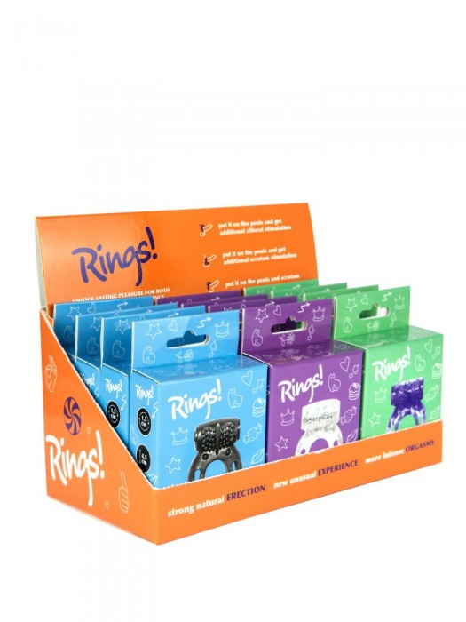 Бокс из 12 эрекционных колец Axle-pin - Lola Games - в Химках купить с доставкой