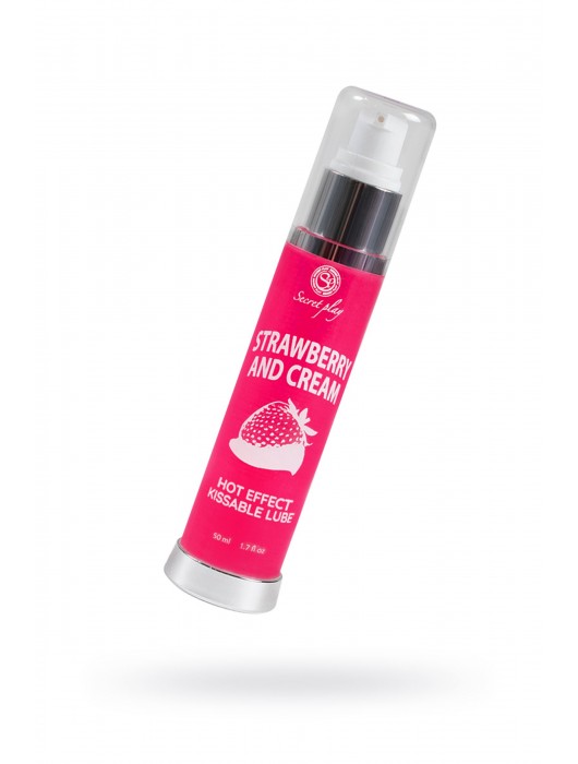 Массажное масло 2-в-1 с разогревающим эффектом и вкусом клубники со сливками - 50 мл. - Secret Play - купить с доставкой в Химках