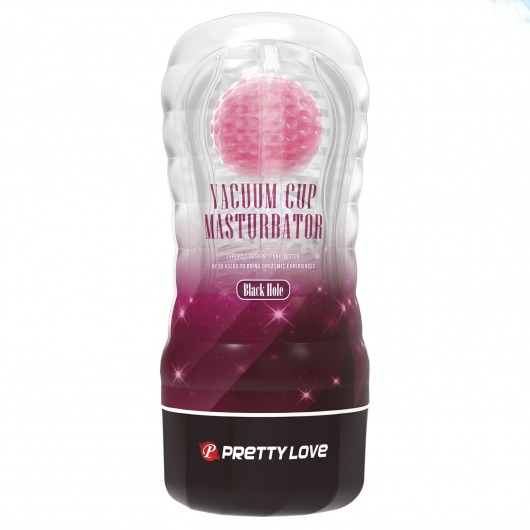 Прозрачный текстурированный мастурбатор Vacuum Cup Masturbator Black Hole - Baile - в Химках купить с доставкой