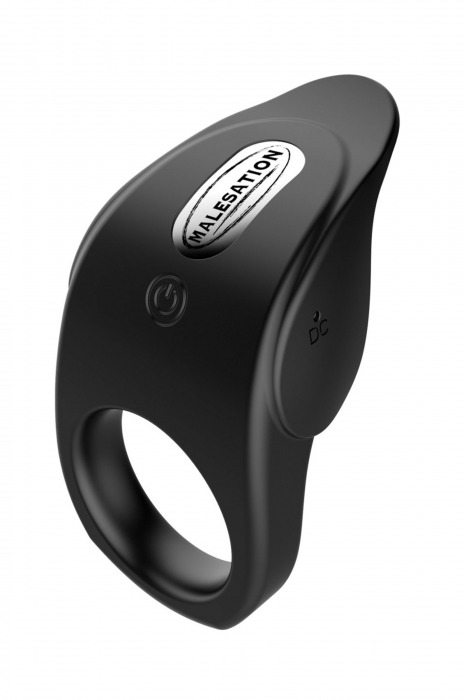 Черное эрекционное виброкольцо Vibro Lust Ring - MALESATION - в Химках купить с доставкой