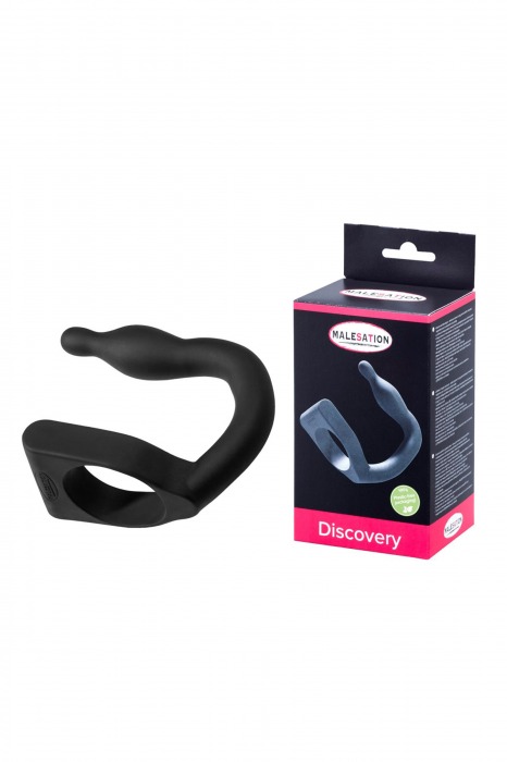 Эрекционное кольцо с вибровтулкой Discovery - MALESATION - в Химках купить с доставкой