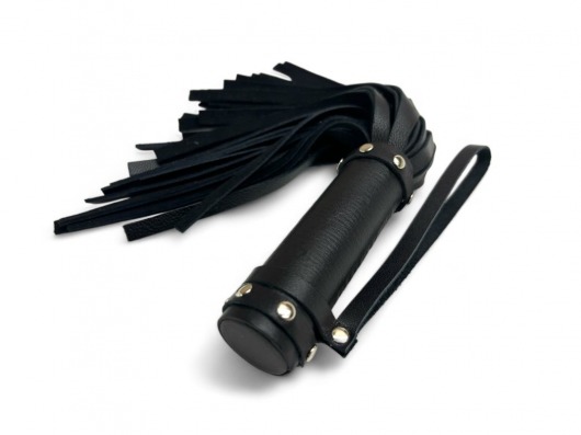 Черная генитальная мини-плеть Queen Arsenal - 26 см. - БДСМ Арсенал - купить с доставкой в Химках