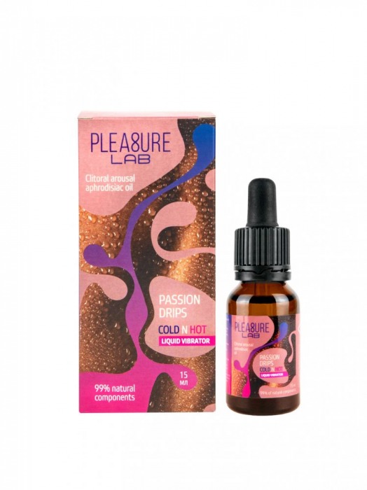 Жидкий вибратор Passion Drips Cold n Hot - 15 мл. - Pleasure Lab - купить с доставкой в Химках