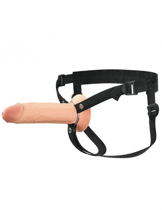 Полый страпон на ремнях 8’’ Hollow Silicone Strap-on - Pipedream - купить с доставкой в Химках