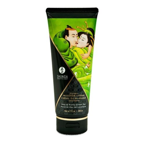 Массажный крем для тела с ароматом груши и зелёного чая Pear   Exotic Green Tea - 200 мл. - Shunga - купить с доставкой в Химках