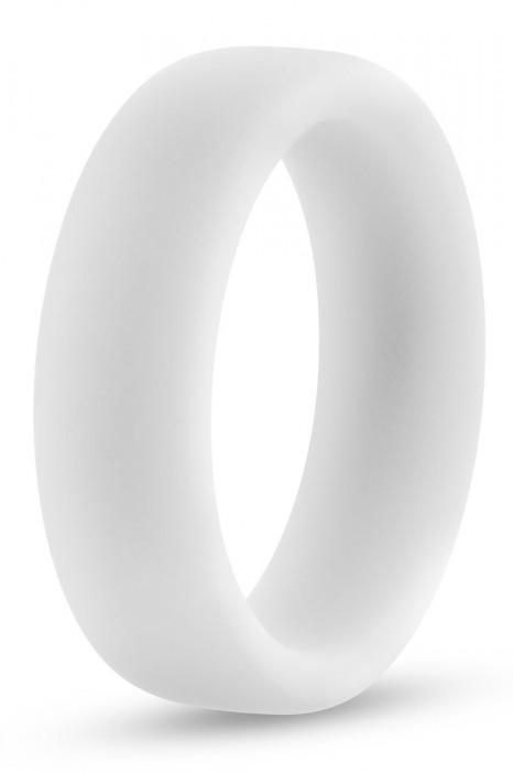 Белое люминесцентное эрекционное кольцо Silicone Glo Cock Ring - Blush Novelties - в Химках купить с доставкой