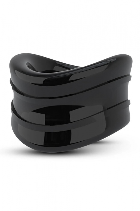 Черное эрекционное кольцо на мошонку Beef Ball Stretcher Snug - Blush Novelties - в Химках купить с доставкой