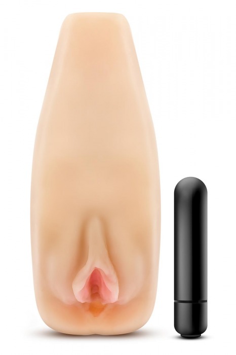 Мастурбатор-вагина с вибрацией Soft   Wet Natasha Realistic Beige Masturbator - Blush Novelties - в Химках купить с доставкой
