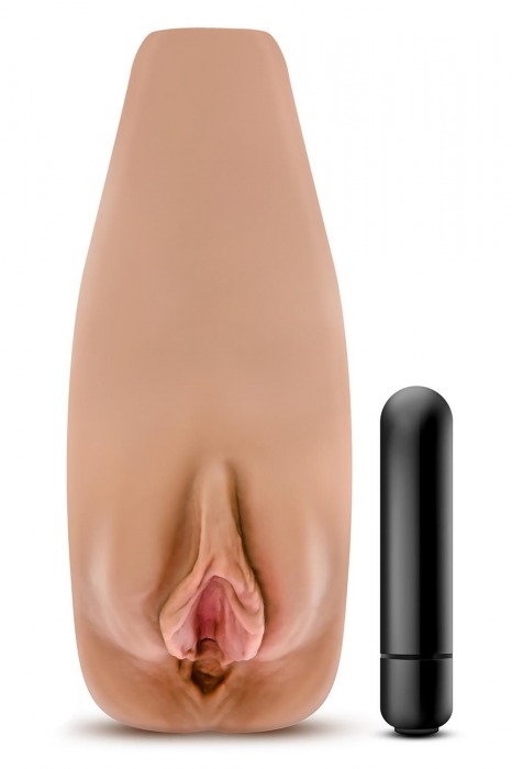 Маструбатор-вагина с вибрацией Soft   Wet Renata Realistic Tan Masturbator - Blush Novelties - в Химках купить с доставкой