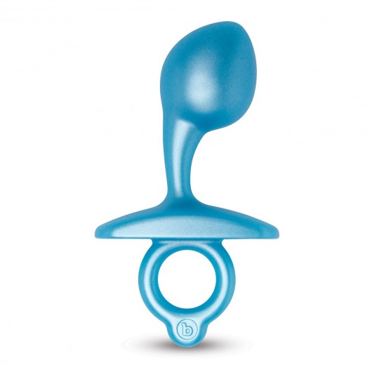 Голубая анальная пробка для массажа простаты Bulb Silicone Prostate Plug - 10,7 см. - b-Vibe - в Химках купить с доставкой