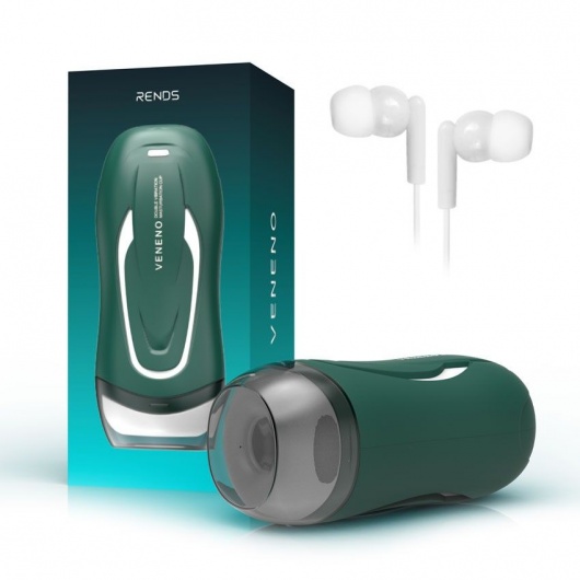 Зеленый вибромастурбатор с голосовым сопровождением Veneno - Rends - в Химках купить с доставкой