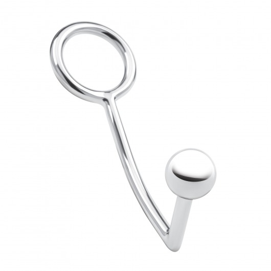 Кольцо на пенис с анальным стимулятором Stainless Steel Anal Hook   Cock Ring - BlueLine - в Химках купить с доставкой
