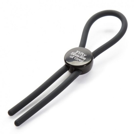 Тёмно-серое эрекционное кольцо с зажимом Again and Again Adjustable Cock Ring - Fifty Shades of Grey - в Химках купить с доставкой