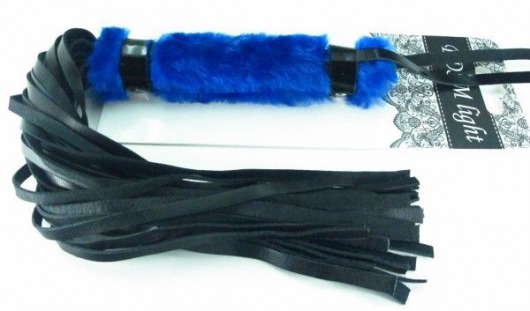 Нежная плеть с синим мехом BDSM Light - 43 см. - БДСМ Арсенал - купить с доставкой в Химках