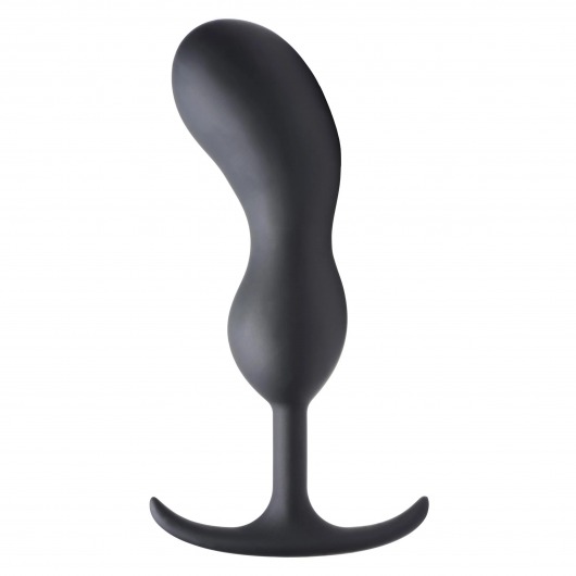 Черный массажер простаты с утяжелителями Premium Silicone Weighted Prostate Plug XL - 20,8 см. - XR Brands - в Химках купить с доставкой