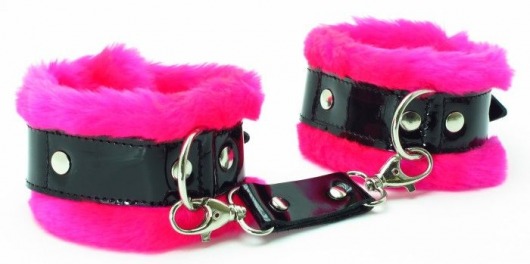 Розовые наручники с мехом BDSM Light - БДСМ Арсенал - купить с доставкой в Химках