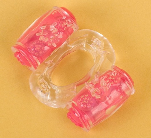 Прозрачное виброкольцо с двумя вибропульками - Toyfa Basic - в Химках купить с доставкой