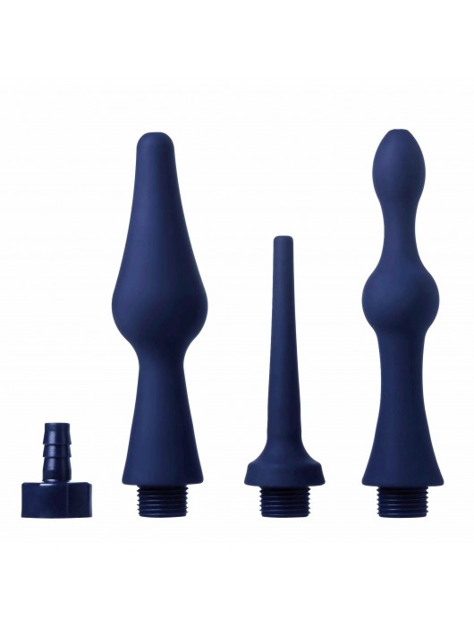 Набор из 3 универсальных насадок для анального душа Universal 3 Piece Silicone Enema Attachment Set - XR Brands - купить с доставкой в Химках