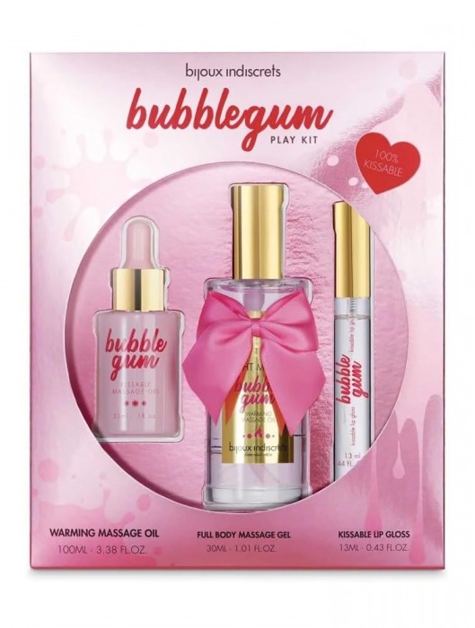 Набор средств для массажа и ласк Bubblegum Play Kit - Bijoux Indiscrets - купить с доставкой в Химках