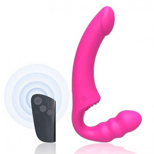Розовый безремневой страпон Straples Strap-On Dildo - Erokay - купить с доставкой в Химках
