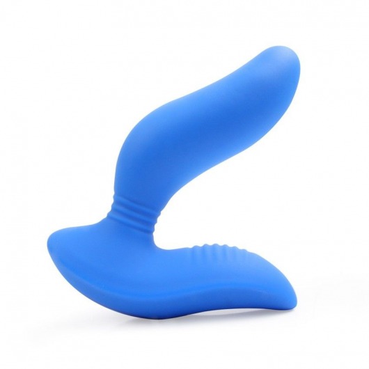 Синий вибромассажер простаты 3,5’’ Curve P-spot Massager - 12 см. - Erokay - в Химках купить с доставкой