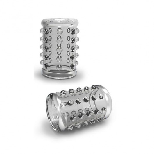 Прозрачная насадка на пенис с шишечками STAY HARD COCK SLEEVE 02 CLEAR - Blush Novelties - в Химках купить с доставкой