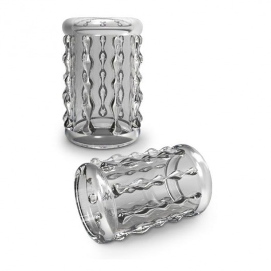 Прозрачная насадка с бороздками STAY HARD COCK SLEEVE 04 CLEAR - Blush Novelties - в Химках купить с доставкой
