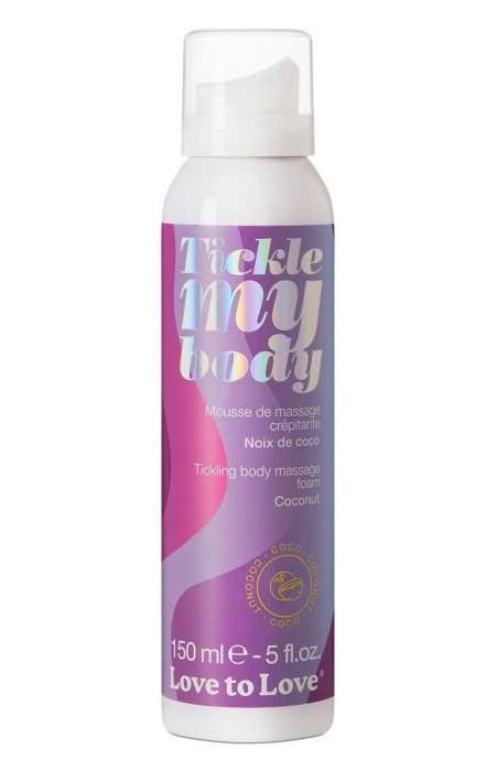 Массажная хрустящая пенка Tickle My Body Coconut с ароматом кокоса - 150 мл. - Love to Love - купить с доставкой в Химках