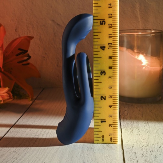 Синее эрекционное виброкольцо с двойным подхватом мошонки Ring Around The Rosy - Zero Tolerance - в Химках купить с доставкой