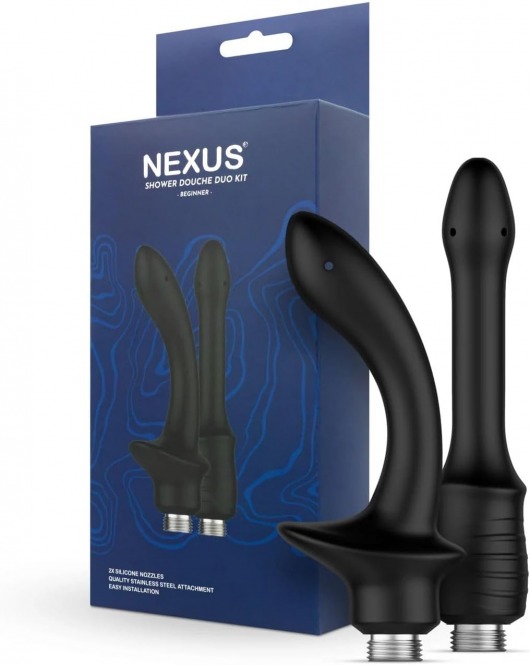 Набор из 2 насадок для анального душа Shower Douche Duo Kit Beginner - Nexus Range - купить с доставкой в Химках