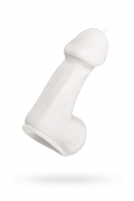 Белая свеча в форме пениса - 47 гр. - Pecado - купить с доставкой в Химках