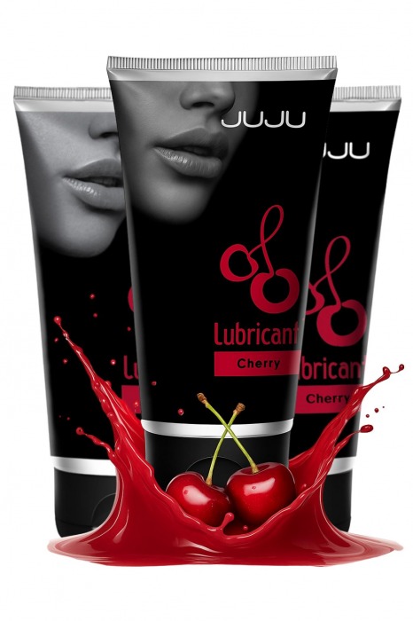 Набор из 3 съедобных лубрикантов JUJU со вкусом вишни - JuJu - купить с доставкой в Химках
