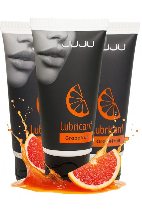 Набор из 3 съедобных лубрикантов JUJU со вкусом грейпфрута - JuJu - купить с доставкой в Химках