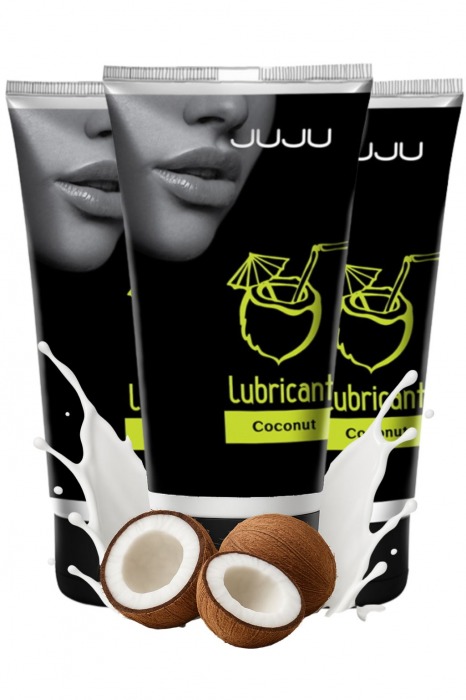 Набор из 3 съедобных лубрикантов JUJU со вкусом кокоса - JuJu - купить с доставкой в Химках