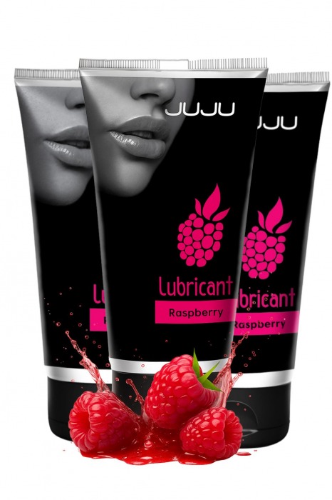 Набор из 3 съедобных лубрикантов JUJU со вкусом малины - JuJu - купить с доставкой в Химках
